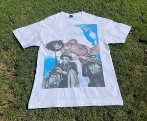 Vintage 2000s FreshJive MILITARY PINUP GIRL T shirt size Large 100% cotton - Picture 1 of 4