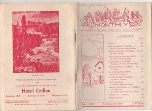 ANDEAN MONTHLY JULY 1940-FROM THE CHILE-U.S. CULTURAL INSTITUTE - Imagen 1 de 3