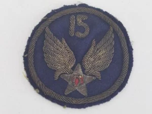 U.S. WWII , 15th Army Air Force hand embroidered Bullion patch 75mm - Picture 1 of 2