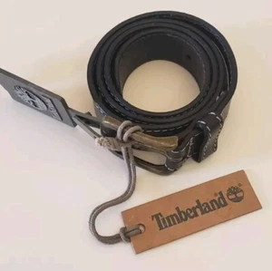 Timberland Leather Belt Boys Size Med Kids Brown 26"-28" Genuine Top Grain NWT - Picture 1 of 9