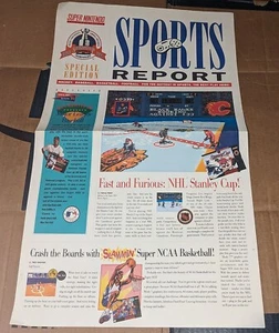 Super Nintendo Sports Report 1993 publicidad promoción Stanley Cup Ken Griffey JR - Imagen 1 de 5