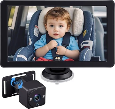 Baby Car Camera with 7" HD Touch Screen, Car Baby Monitor with Wireless CarPlay - Image 1 of 4