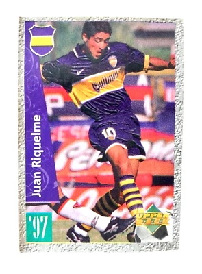 1997 Upper Deck Хуан Рикельме 1-й Настоящий Новичок Наклейка Boca Juniors Аргентина #36 - Изображение 1 из 4