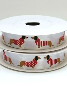 Dachshund / Sausage Dog Print Ribbon - Picture 1 of 6