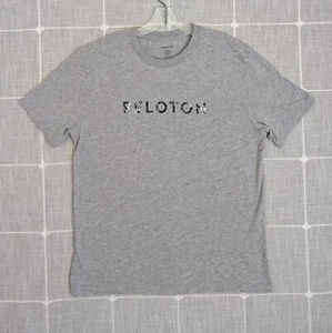 Peloton Logo Tee Shirt Mens Medium Gray Casual Classic Basic Workout - Picture 1 of 13