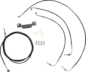 La Choppers Standard Black Vinyl Braided Handlebar Cable Brake Line Kit Ape - Picture 1 of 1