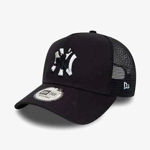 NEW RETRO NEW ERA NEW YORK YANKEES BLACK CAMO OSFM TRUCKER CAP HAT - Picture 1 of 14