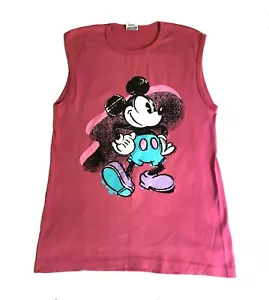 Vintage Mickey Mouse Sleeveless Shirt ~ Women's Sz Medium ~ Good Condition - Picture 1 of 2