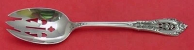 Cuchara para servir Rose Point de Wallace de plata de ley perforada original 8 3/8"  Foto 1 de 2