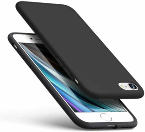 Etui na iPhone SE 2 | SE 3 etui silikonowe etui na telefon komórkowy ciemne case ochrona cover - Zdjęcie 1 z 8