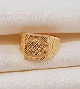 22K Gold Ring Men Handcrafted Plain Real Gold Men Ring Valentine Gold Gifts Ring - Picture 1 of 5