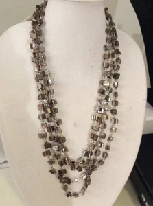 NWT Kenneth Cole New York Silver-Tone Shaky Shell Bead Necklace $58  #306D - Picture 1 of 4