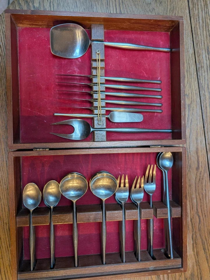 🔥 LAUFER Magnum Toalla Plateada Inoxidable 18/8 Cubiertos 37 Piezas Lote Mixto Noruega 🔥 Foto 1 de 4