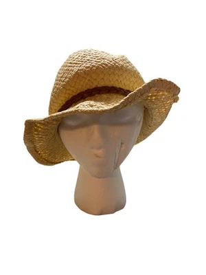 Sombrero Fedora de Paja Para Hombres Trenzado Imitación Cuero Banda Tejido Natural Playa Occidental Foto 1 de 4