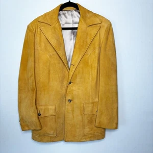 Vintage Scully Suede Blazer Mens Size 40R Western Style Tan Jacket Cowboy - Picture 1 of 12