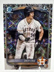 Zach Cole 2025 Bowman Chrome #BCP-244 1st Bowman Laser Refractor SP Astros - Picture 1 of 3