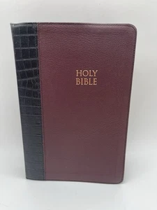 KJV Giant Print Bible Burgundy Bonded Leather Edition Red Letter 2003 - Picture 1 of 13