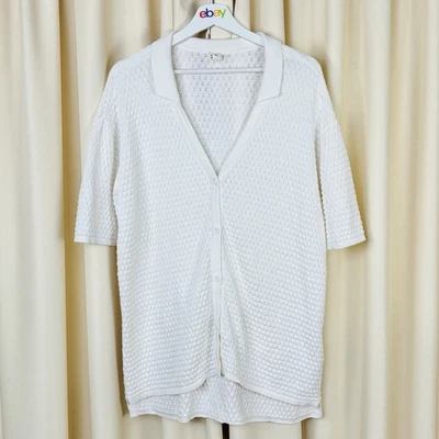 Billabong Mens Knit Shirt Relaxed Oversize White Holiday Casual Size M - image 1 of 4