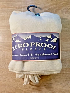 Lord & Taylor Zero Proof Fleece Handschuhe Schal Stirnband 3 Stück Set Ohrenwärmer NEU - Bild 1 von 7