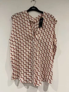 Woman’s New M&S Pink Mix Wiggle Pattern Top Size 18 - Picture 1 of 6