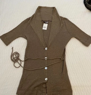 MICHAEL STARS локоть кардиган коричневый один размер новый с ярлыками - Изображение 1 из 4