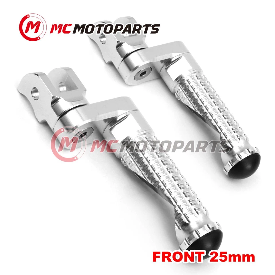 For Ducati Multistrada 1000 /DS MPRO 25mm Extended SILVER Front Foot Pegs - Image 1 of 4