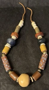 Old Venetian Millefiori African Trade Beads Glass Strand Necklace - Picture 1 of 13