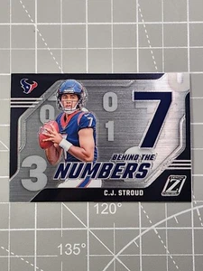2023 Panini Zenith Football Behind the Numbers Insert C.J. Stroud #5 Rookie Card - Picture 1 of 9