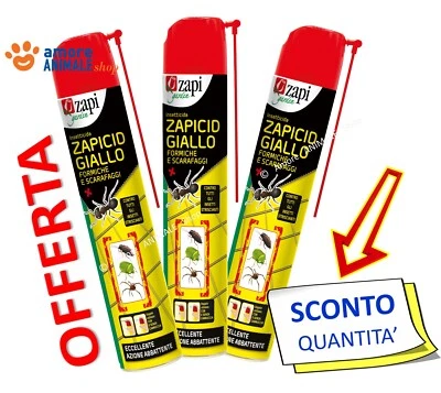 Zapi GIALLO Formiche e Scarafaggi → 500 ML Insetticida SPRAY insetti striscianti