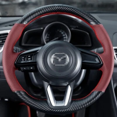 Hand stitch Car Steering Wheel Cover For Mazda CX-3 CX3 CX-5 CX5 Mazda 6 CX-9 - Image 1 of 4