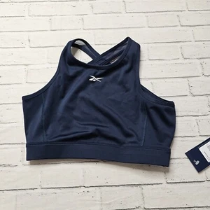 Sujetador deportivo Reebok ID Train Energy para mujer azul marino talla S soporte medio - Imagen 1 de 7