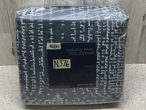 Hudson Park Faded Geo King Bettbezug Schiefer Neu - Bild 1 von 4