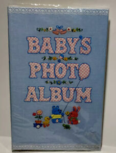 Vtg NOS Hallmark Our Little Boy Photo Album 10 3/4” x 8.5” Blue With Teddy Bear