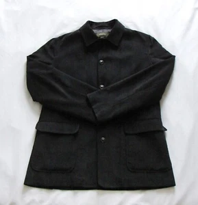 Men's Ermenegildo Zegna Black Polyester Blend Overcoat Car Coat Jacket L - Bild 1 von 5