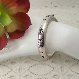 Sterling Mexico TG-64 Pierced Storyteller Matador Hinged 7 1/2" Bangle Bracelet - Picture 1 of 10