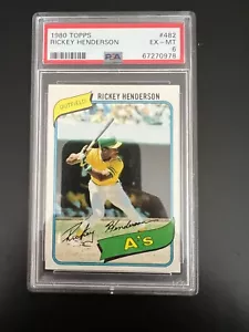 RICKEY HENDERSON - #482 Rookie PSA 6 EX-MT - 1980 Topps - Picture 1 of 2