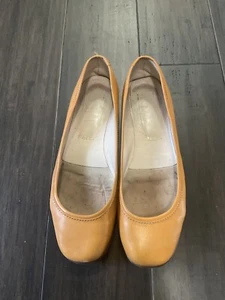 Christian Louboutin Naranja Amarillo Puntera Cuadrada Cuero Planos Talla 40 (DEFECTUOSO) - Imagen 1 de 17