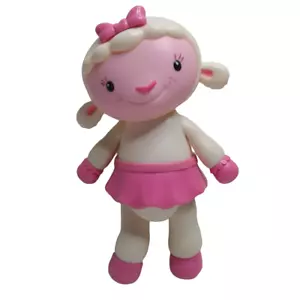Disney Junior Doc McStuffins Lambie Posable Figure Plastic Toy White Pink 7" - Picture 1 of 7