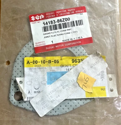 Junta de tubo de escape Suzuki 14183-85Z00 OEM nuevo de lote original Foto 1 de 2