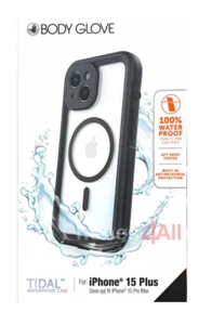 Body Glove Tidal Waterproof Case with Magsafe - iPhone 15 Plus (6.7) Black/Clear - Picture 1 of 7