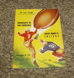 NCAA Sep 26, 1948 Univ of San Francisco vs Saint Mary's Football Program - Picture 1 of 2