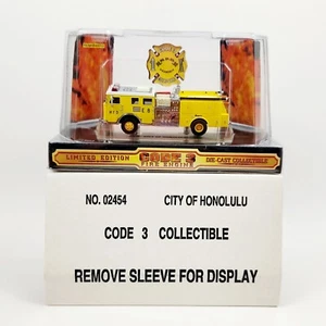 Code 3 Seagrave E5 Fire Truck City Of Honolulu 1/64 Die-Cast Limited Edition NIB - Picture 1 of 8