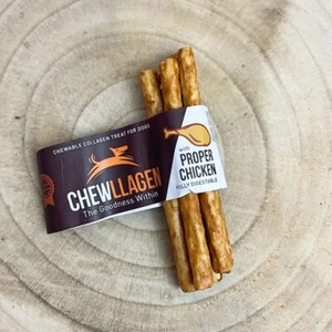 5 x 5 Zoll Chewlagen Kollagen Huhn Hund Behandlung Huhn Hund Snack Belohnung täglich essen - Bild 1 von 11