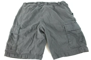George Men's 34W x 9L Gray Cargo Belted Shorts   #B919 - Picture 1 of 3
