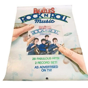 The Beatles Rock N Roll Music Rare Original Capital Records Promo Poster Ad - Picture 1 of 11