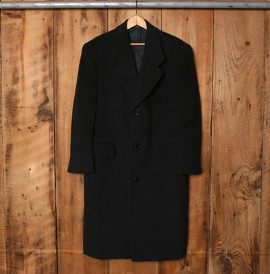 Vintage NINO CERRUTI Rue Royale Charcoal Cashmere Blend Overcoat Sz. 36 XS - Image 1 of 4