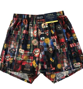 Neu mit Etikett * Polo Ralph Lauren karierte Flanell Boxershorts ** Pfadfinder Camping Patches ** S - Bild 1 von 5