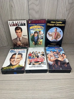 Lot of 6 - 90s-00s Comedy VHS - Jim Carrey, Adam Sandler, American Pie 2 + Foto 1 de 4