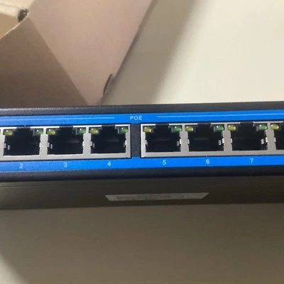 POE Switch 9 ports 10 100 1000 M Uplink for POE IP Camera IEEE 802.3af 48v 3a - Image 1 of 4