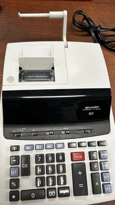 Sharp Compet VX-1652H Desktop Calculator w/ Printer & Paper Spool Rod - Image 1 of 2